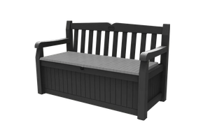 Eden 265L Storage Bench - Light Gray + Dark Gray