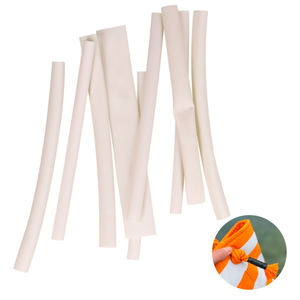 Lot de 10 gaines thermorétractable pour extrémité de cordon - Blanc
