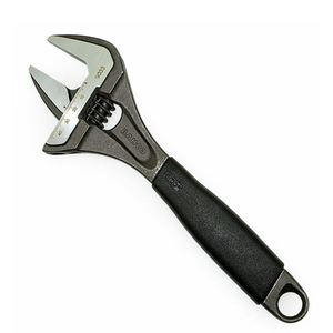 Bahco 9033 ERGO™ Central Nut Wide Opening Jaw Adjustable Wrench with Rubber Handle and Phosphate Finish, 270mm
