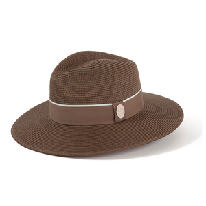 The Hemley Fedora in Brown with Chocolate Ribbon