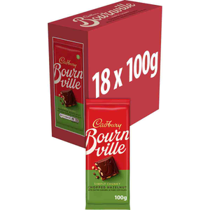 Bournville Hazelnut with Salted Caramel Dark Chocolate Bar 100g (Box of 18)