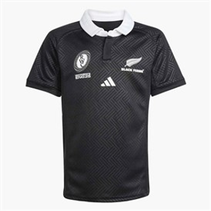 adidas Junior NZR New Zealand Black Ferns RWC Rugby World Cup Home Jersey All Black