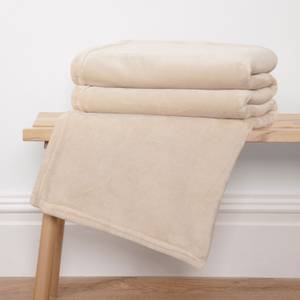 Jasper Natural Giant Fleece Throw (160cm x 240cm)