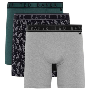 Mens 3 Pack Boxer Underwear (Trekking Green/Black Tiger/Heather Grey)