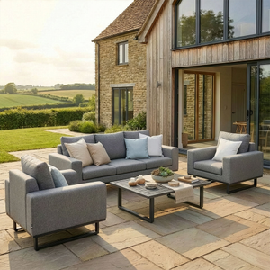 Maze - Outdoor Fabric Ethos 3 Seat Sofa Set - Zinc Grey