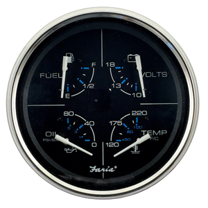 Chesapeake Black Stainless Steel 4-in-1 Multifunction Gauge
