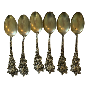 Vintage Sterling Silver Demitasse Spoons Set of 6