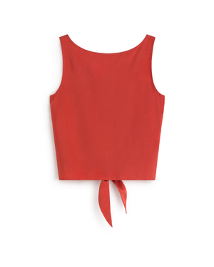 Top Red Cupro Bow Solea (XS)