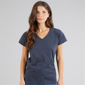 Weird Fish Womens Astrid T-Shirt Navy
