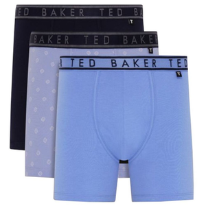 Mens 3 Pack Boxer Underwear (Navy Blue/Sauna/Bachelors Blue)