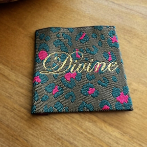 Étiquette tissée à coudre My Dress Made - Divine léopard kaki