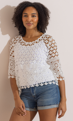 Crochet Top - White
