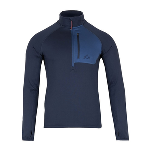 Mens Bresprekk II Half Zip Grid Fleece (Navy/Poseidon)