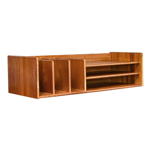 Mid to Late 20th Century Scandinavian Modern Teak Desktop Organizer