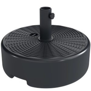 Outsunny Patio Umbrella Base 22kg Sand Filled Garden Parasol Stand forfor 38mm/48mm Poles, Black