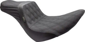 Le Pera TailWhip Double Diamond Gripp Tape Seat For Harley Davidson 2018-2025 FXLR Low Rider & FLSB Sport Glide Models (LYR-580DDGP)