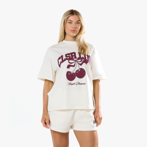 Varsity Cherry T-Shirt | Marshmallow