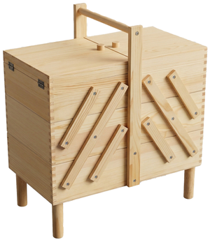 Travailleuse couture en bois avec pieds amovibles Clair