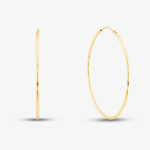 Gold Tone 50mm Hoop Earrings H243*