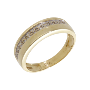 Pre-Owned 9ct Yellow Gold Diamond Set Graduated Band Ring