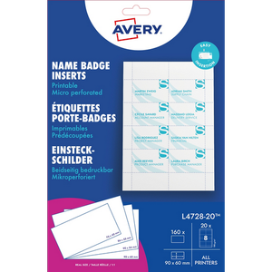 AVERY Zweckform Badge Insert 9 x 6 cm Pack of 160