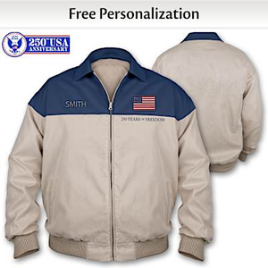 USA 250th Personalized Men's Jacket Size XXX-Large