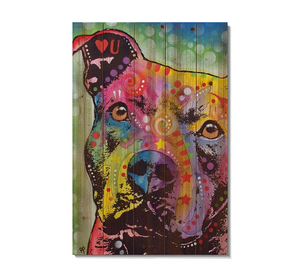 Thoughtful Pit Bull White Bubble