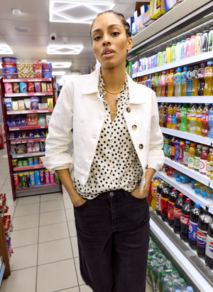 Kristi Organic Cotton Cropped Denim Jacket - UK 12 | EU 38 | US 08 / Soft White