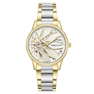 Kenneth Cole Two-Tone Steel Light Champagne Dial Automatic Women's Watch - KCWLL0060902