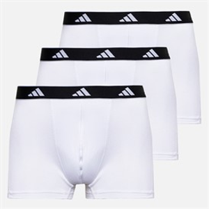 adidas Mens Active Flex Three Pack Trunks White