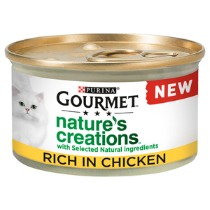 Purina Gourmet Nature's Creations Wet Cat Food (Chicken) - Pack Size : 12 x 85g Tins