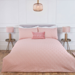 Verve Blush 3D Chevron Super Soft Duvet Set