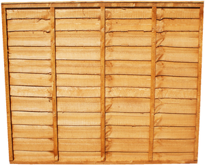 DENBIGH TIMBER WANEY LAP FENCE PANEL 6 x 4' APEX CAP WA6X4