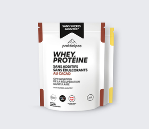 Pack 3 kg whey protéine sans sucres ajoutés (750g x4)