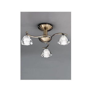 F2163/3 3 Light Ceiling Flush Bronze