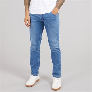 Wrangler Mens Texas Slim Jeans Light Visual