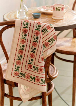 Pink Carnation Tea Towel