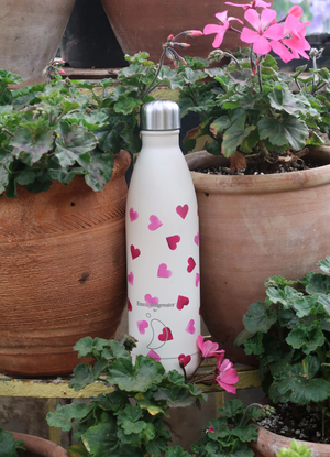 Pink Hearts Chilly's Insulated 750Ml Bottle