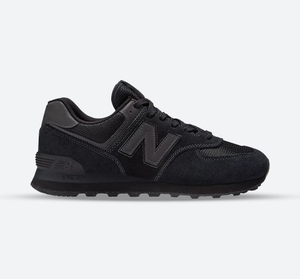 Men's Wide Fit New Balance ML574EVE Walking/Running Trainers - Exclusive - Black Width 4E