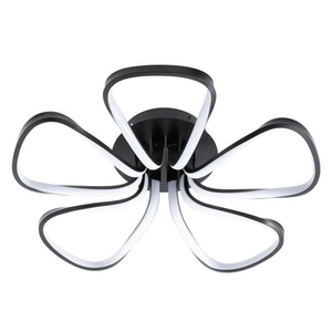 BHS Alvar Petals LED Flush Satin Black Ceiling Light