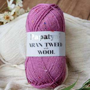 Papatya Aran with Wool Tweed