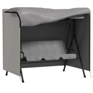 Outsunny Funda para Balancín de Jardín con Cremallera Cubierta para Muebles de Exterior 177x114x152 cm Gris