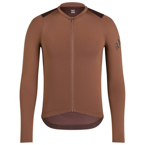 Mens Pro Team Long Sleeve Lightweight Cycling Jersey (Chestnut Brown/Walnut Brown)