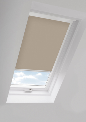 B4U Beige Roof Blinds for VELUX ® Windows - White Frame: Size MK06