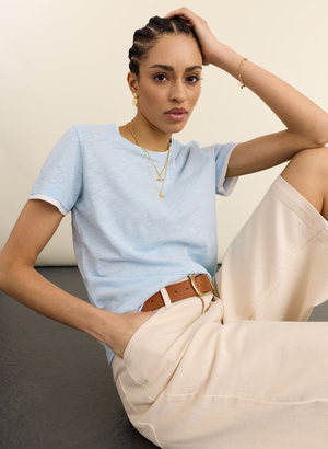 Lally Organic Cotton Layer Tee - UK 12 | EU 38 | US 08 / Ice Blue