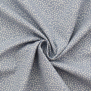 Tissu popeline de coton - Tassi baltique et blanc