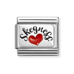 Classic Silver Skegness Heart Charm