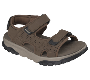Skechers Mens Wagner Avalon Three Strap Walking Sandals - 10 UK / Brown Synthetic