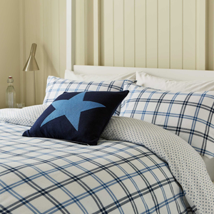 Hunter's Check Duvet Cover SET, Cobalt Blue & Navy