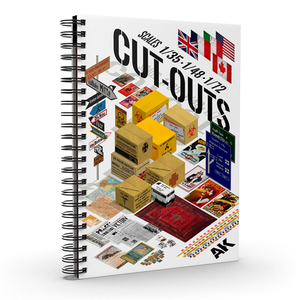 AK Interactive 130035 Cut-Outs Book - Model Diorama Accessories 1:35/1:48/1:72